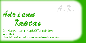 adrienn kaptas business card